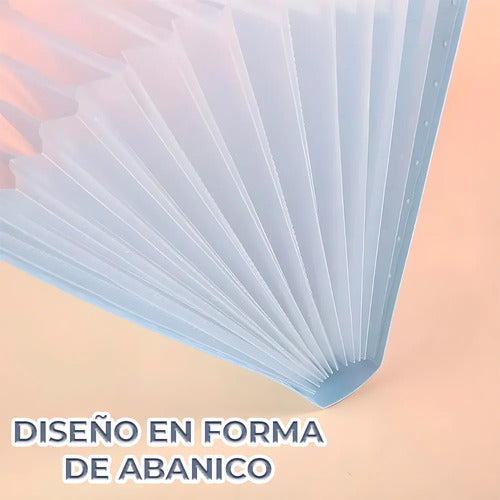 Folder Plástico Repelente Al Agua Tipo Maletín Con 12 Azul