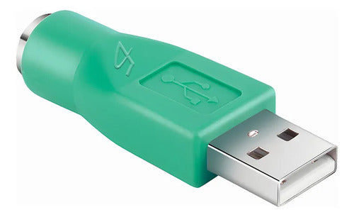 Adaptador Convertidor Usb 2.0 Tipo A Macho A Para Ps2 Hembra Negro