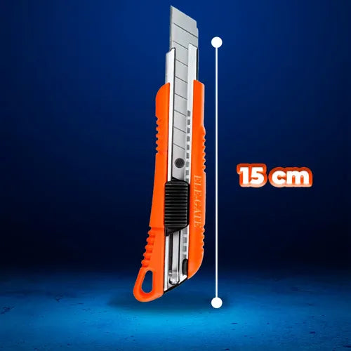 Cutter Profesional Retráctil De 15 Cm Con Cuchilla