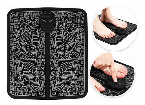 Alfombrilla para masajeador de pies con carga de batería