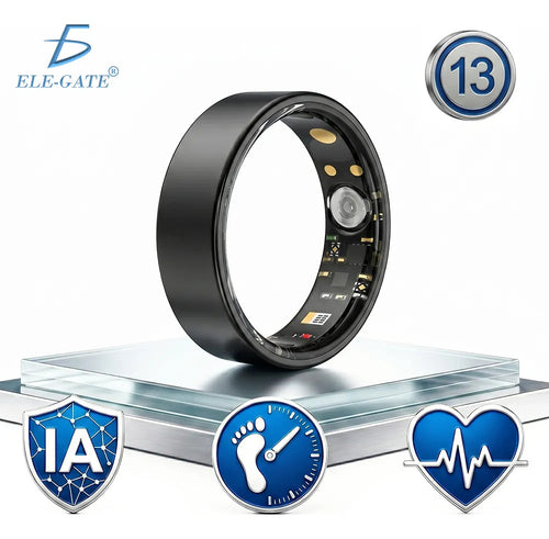 Anillo inteligente negro talla 13