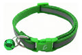Collar Reflectante Con Campana Para Mascotas Verde