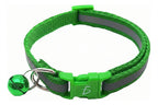 Collar Reflectante Con Campana Para Mascotas Verde