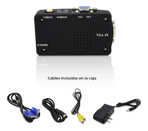 Convertidor Av Svideo To Vga
