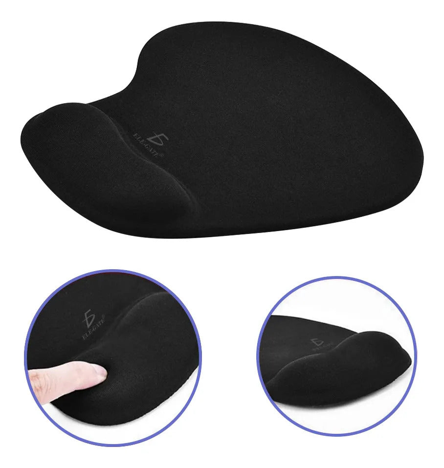 Mousepad Tapete Ergonómico De Antideslizante Ratón Negro