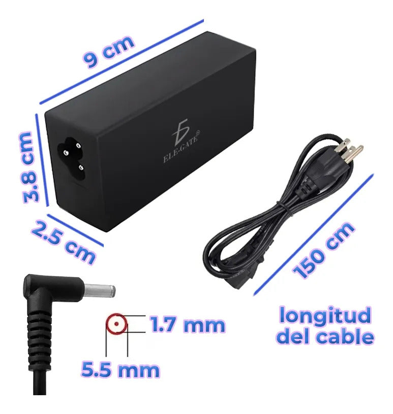 Cargador para laptop 19V 2.37A 45W 5.5X2.5MM