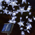 Serie De Luces Navideña Estrellas De Carga Solar 3m 20 Led Agua