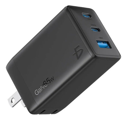 Cargador 3 En 1 De Carga Rápida De 65w Con Chip Gan Y