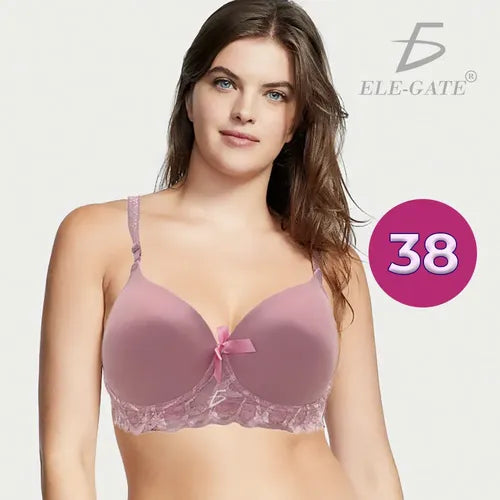 Brasier Con Encaje De Espalda De 3 Broches Fucsia M