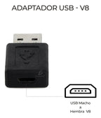 Adaptador micro V8 a USB