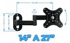 Soporte Pantalla Tv Pared De 14 A 27 Pulgadas Soporta 10kg
