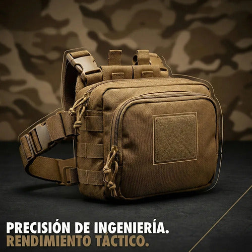 Mochila Táctica Bandolera Militar Impermeable Multibolsillos Verde