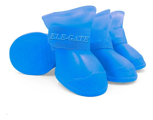 Botas De Lluvia Para Mascotas Zapatos De Pvc Para Azul