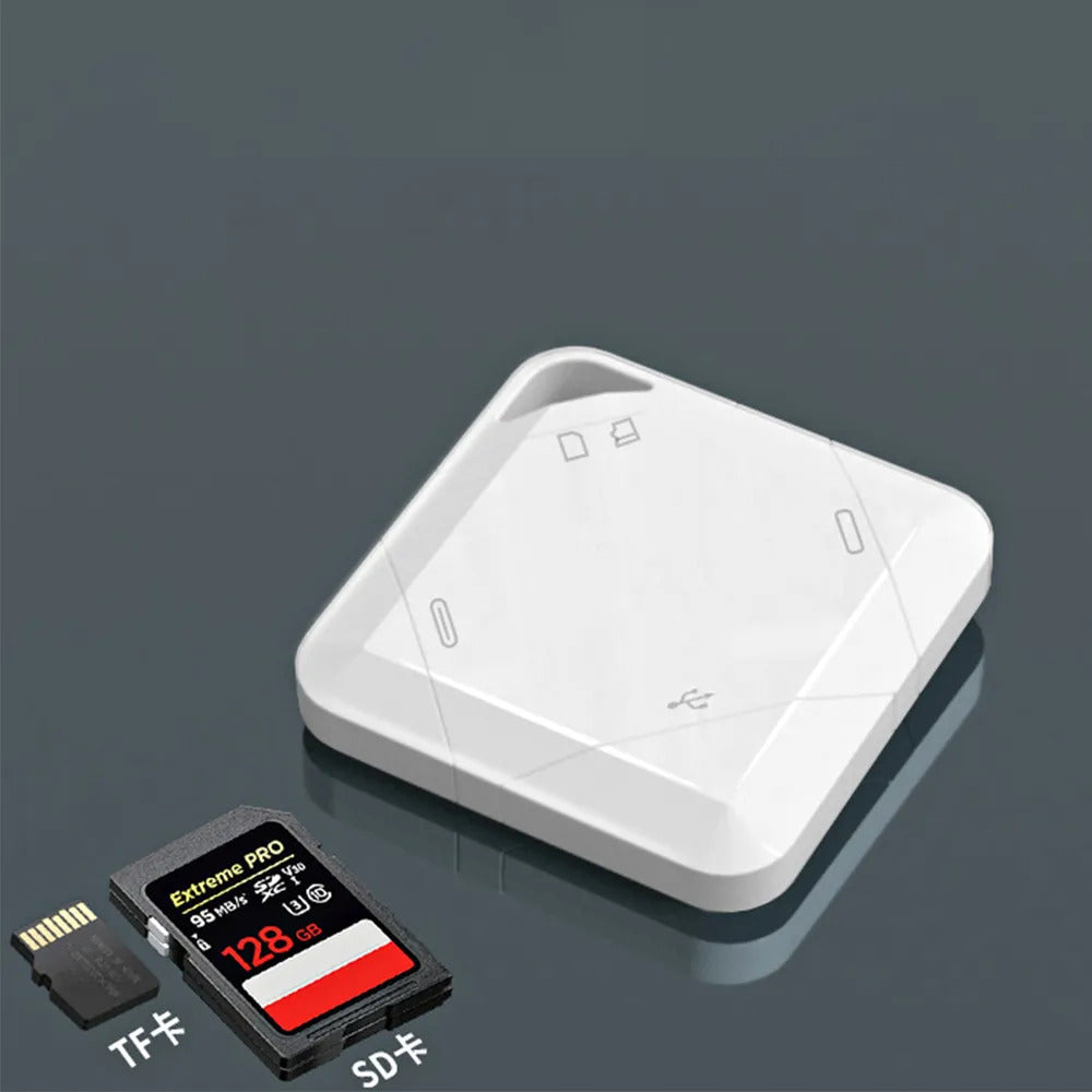 Lector De Tarjetas Sd Y Micro Sd 4 En 1 Cuadrado Usb Usb-c