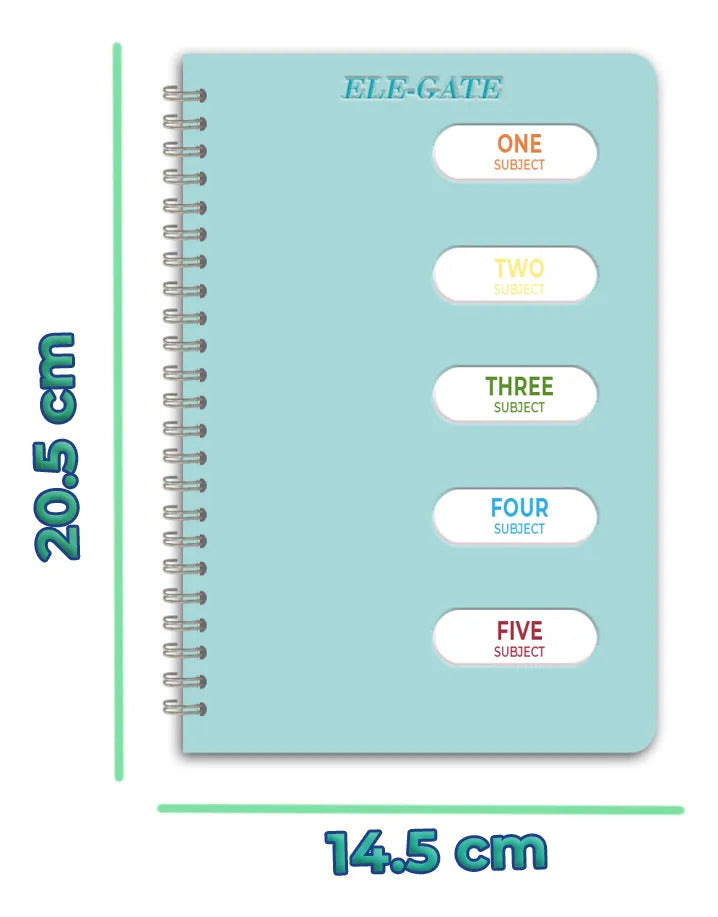 Cuaderno A Raya Organizador Tamaño A5 Coreano Con 5