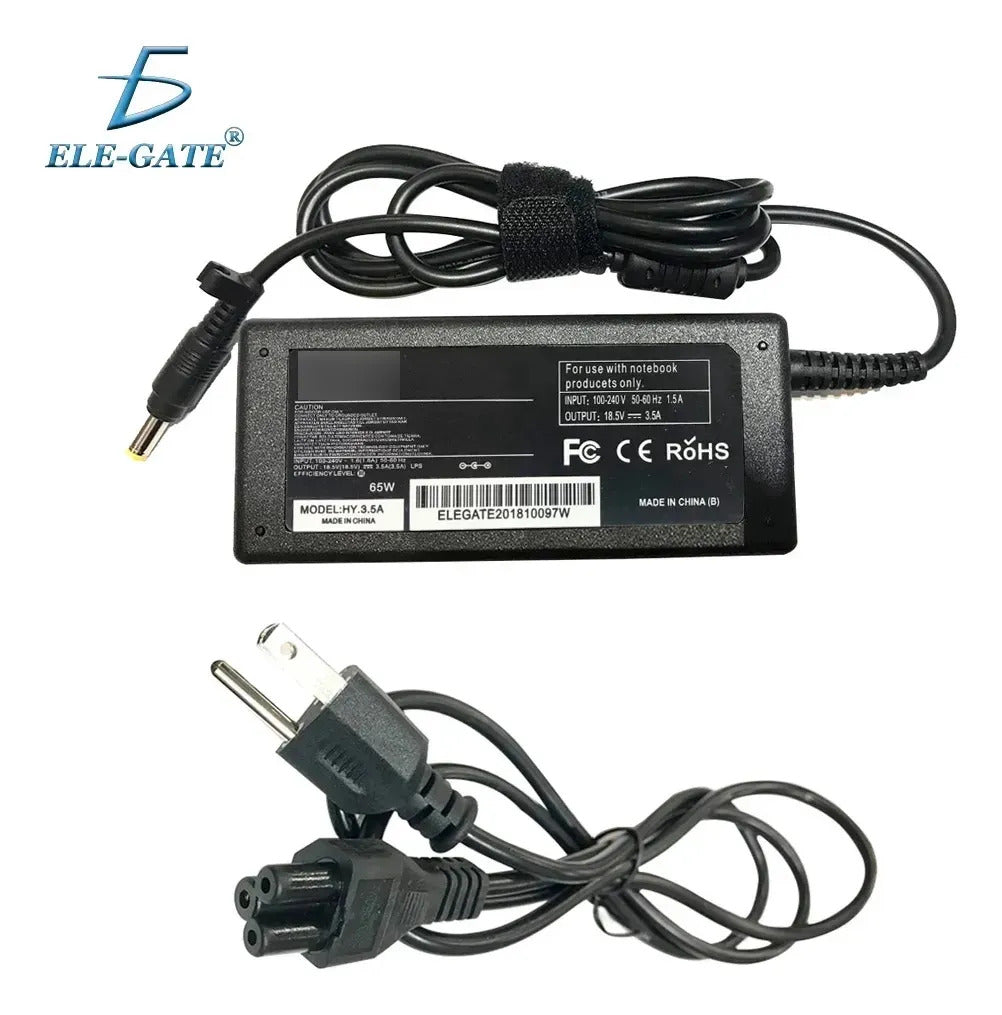 Cargador Para Laptop Hp 18.5 V 3.5 A Punta Amarilla