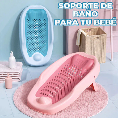 Estante De Apoyo Antideslizante Para El Baño Del Bebé Rosa