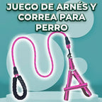 Conjunto De Arnés Y Correa Para Perros Comodidad Y Seguridad Rojo