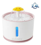 Fuente Bebedero Automático Para Gatos Y Perros 2.4l Con Rosa