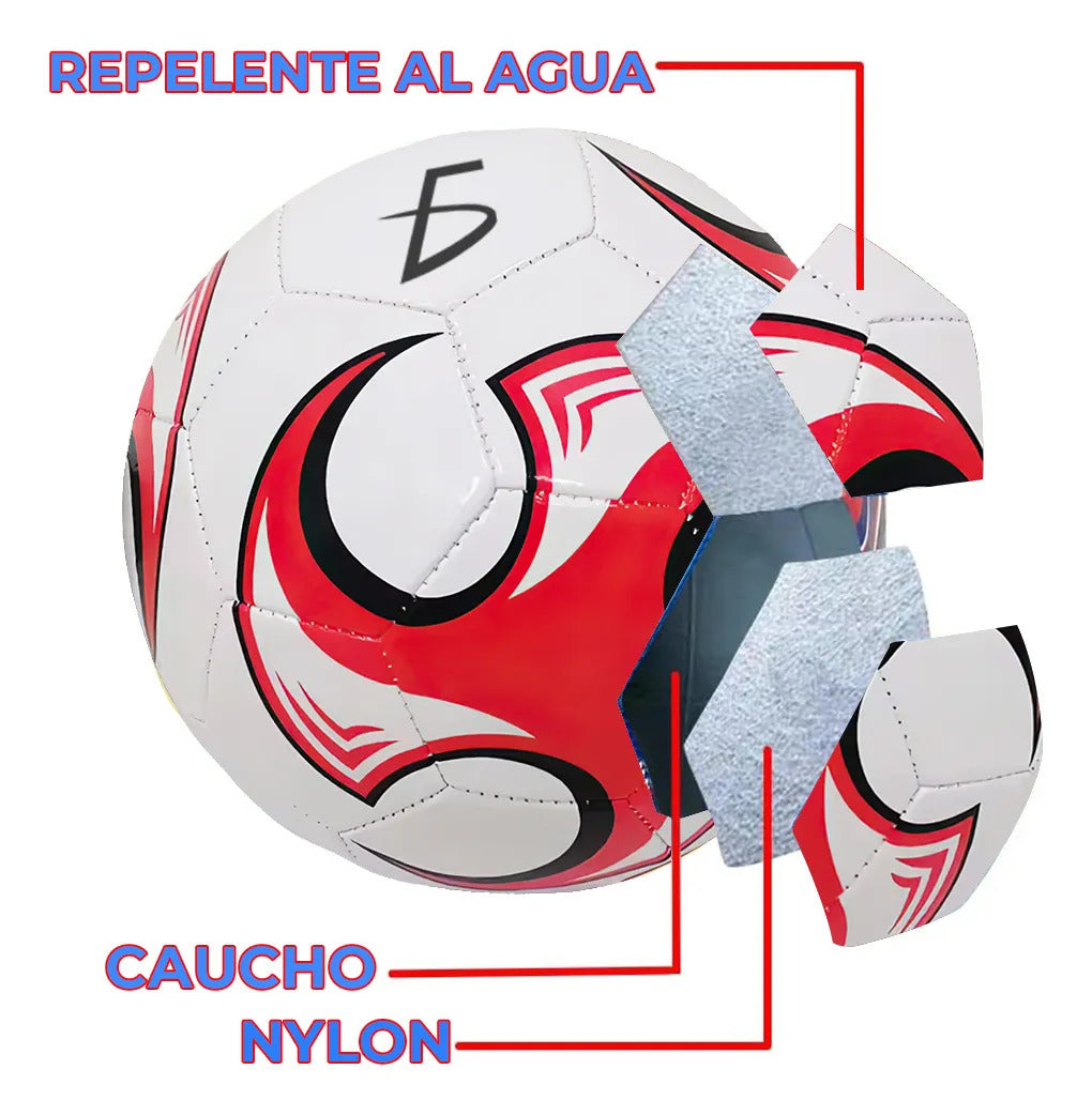Balón De Fútbol Tamaño 4 Para Entrenamiento Y Partidos Blanco