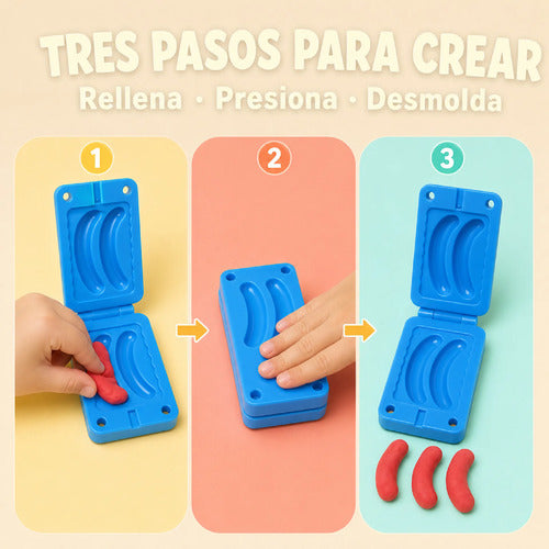 Set De Plastilina Infantil Con Moldes De Comida Y Sushi