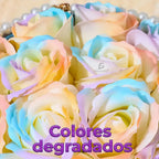 Ramo de rosas eternas con aroma y colores degradados