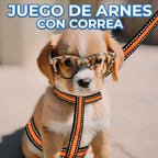 Arnés Ajustable De Nailon Doble Con Correa Para Perros