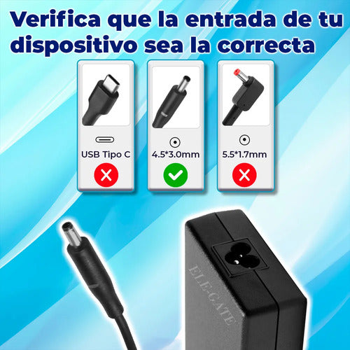 Cargador Para Laptop Dell De 90w 19v 4.62a Entrada De
