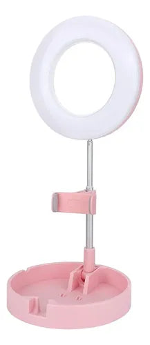 Aro De Luz Led Y3 Celular Foto Video Maquillaje Con Espejo