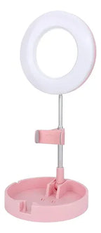 Aro De Luz Led Y3 Celular Foto Video Maquillaje Con Espejo