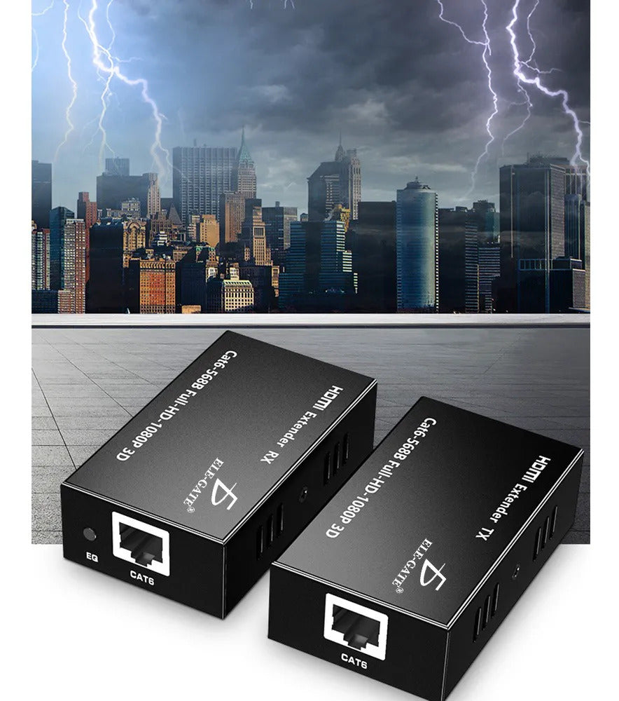 Kit De Extensores De Hdmi Utp Cat 6 1080p 60 Metros