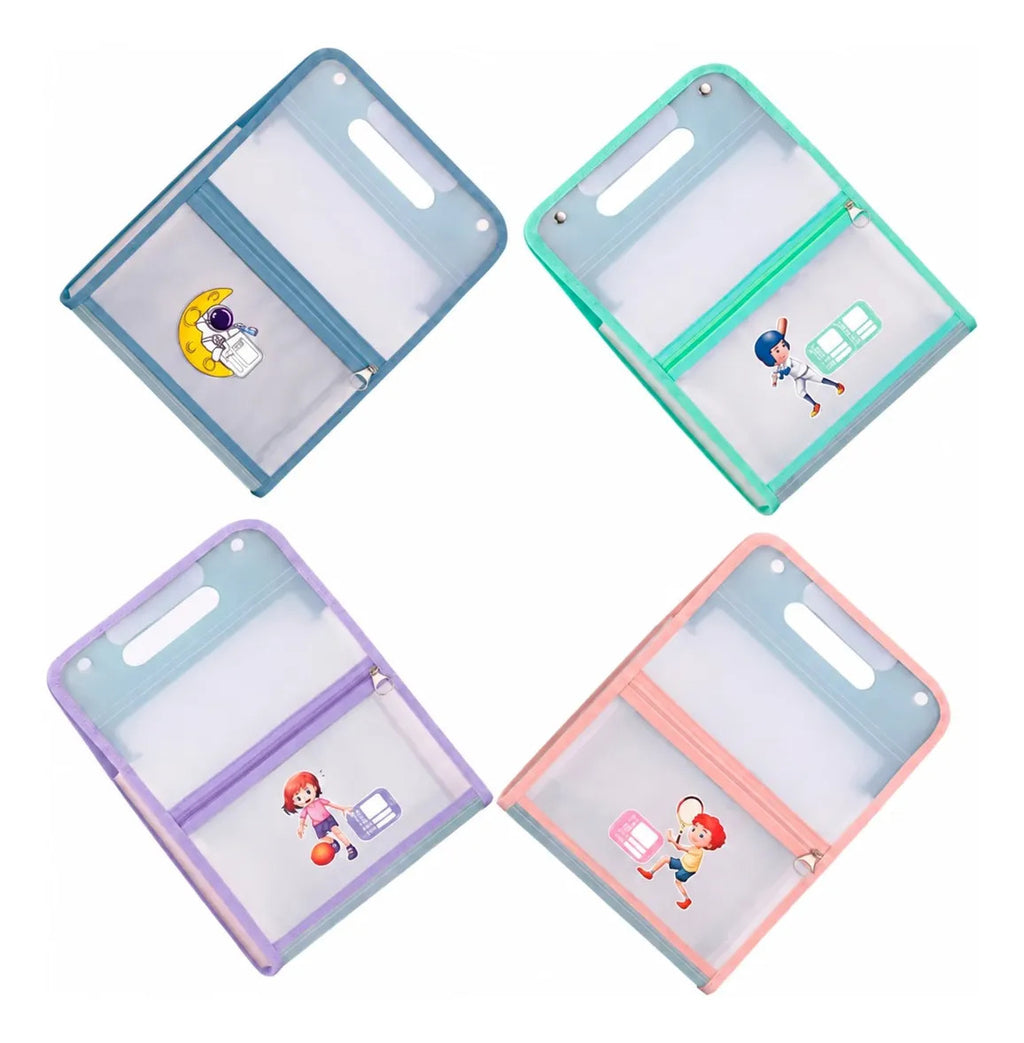 Organizador De Documentos A4 De 13 Compartimentos Con Asa Rosa