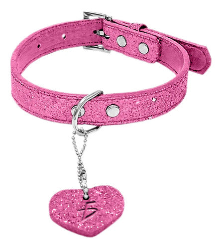 Collar Bling Para Mascotas Con Colgante En Forma De Corazón