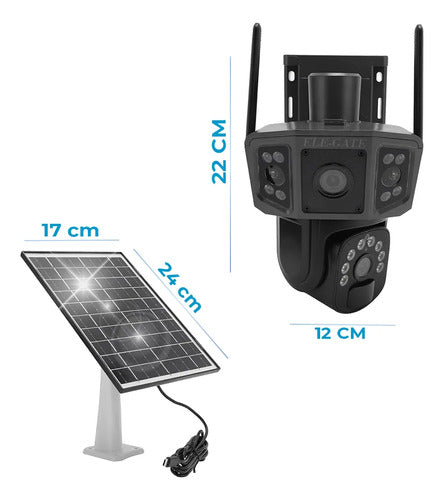 Cámara De Seguridad Solar 4g 3mp Hd Exterior