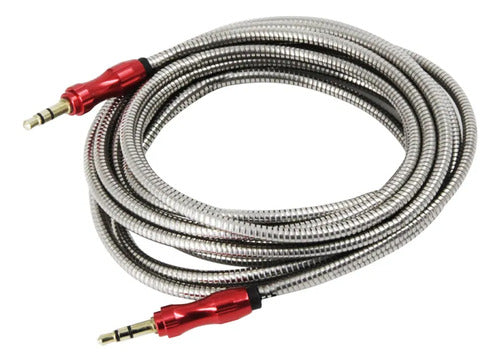 Cable Auxiliar Audio 3.5 Metalico 3 Metros