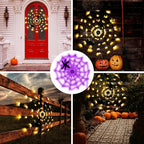 Telaraña De Halloween Con Luces Led A Batería