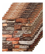 Paneles xpe autoadhesivos 10 pzs ladrillo multicolor 35 x