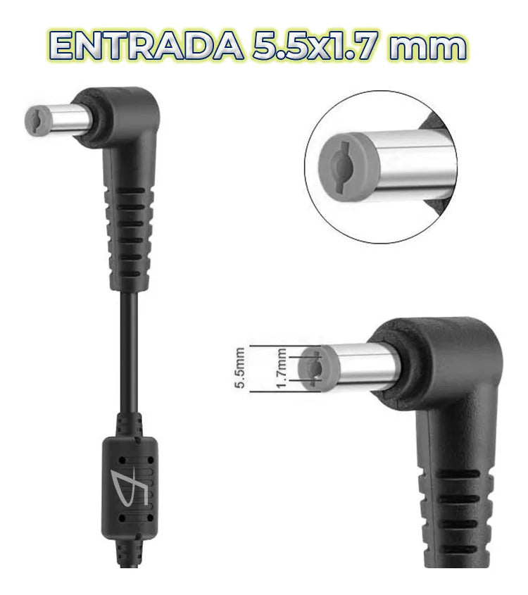 Cargador para laptop 19V 2.37A 45W 5.5X2.5MM