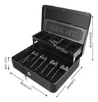 Caja Metálica Para Efectivo Y Monedas Con Cerradura Con.125