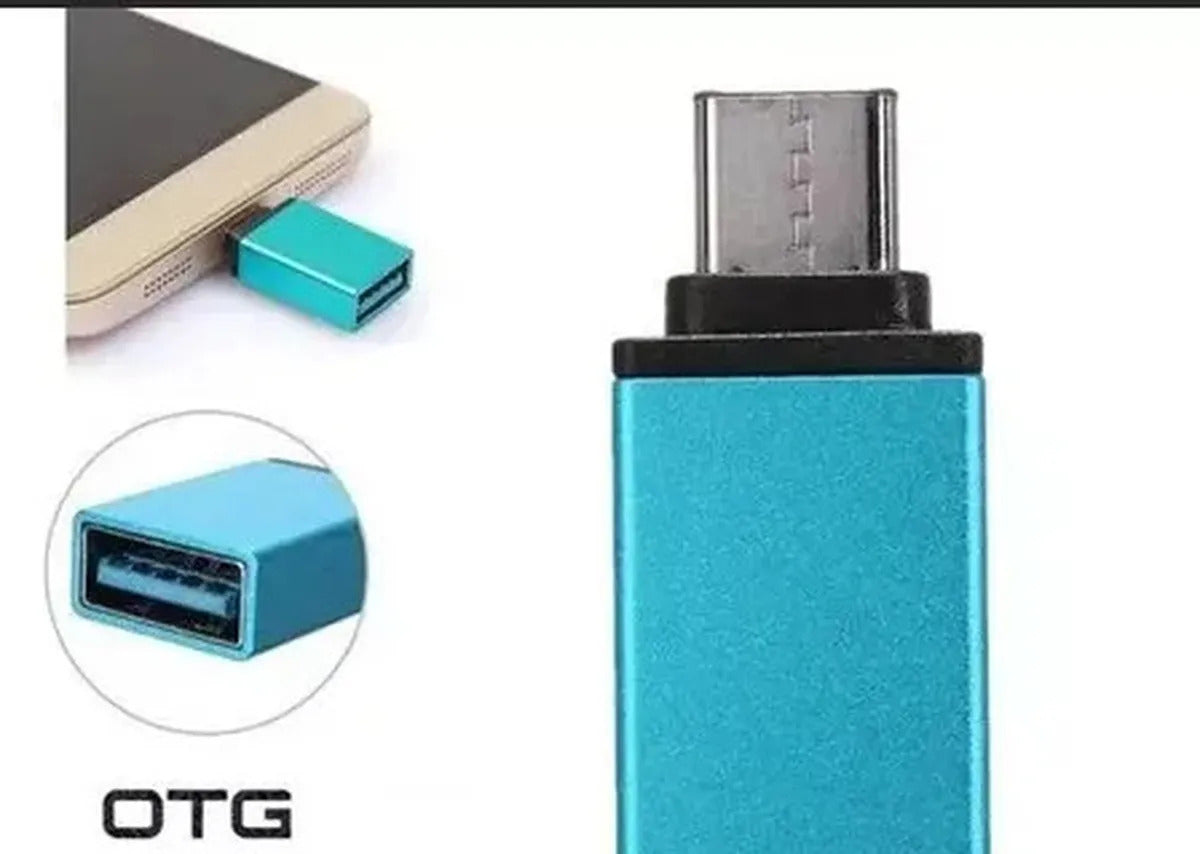 Adaptador Otg V8 Macho A Usb Hembra 3.0 Metálico