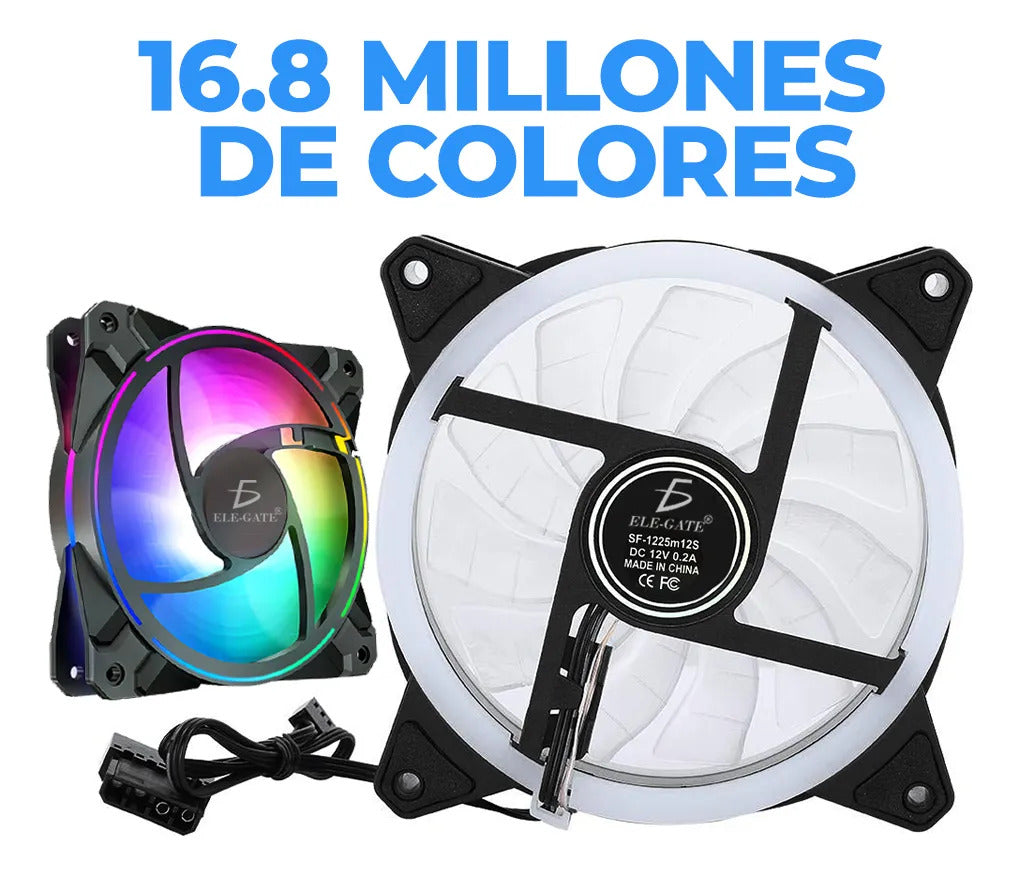 Ventilador Gamer Para Cpu Con Luz Led Rgb Rgb