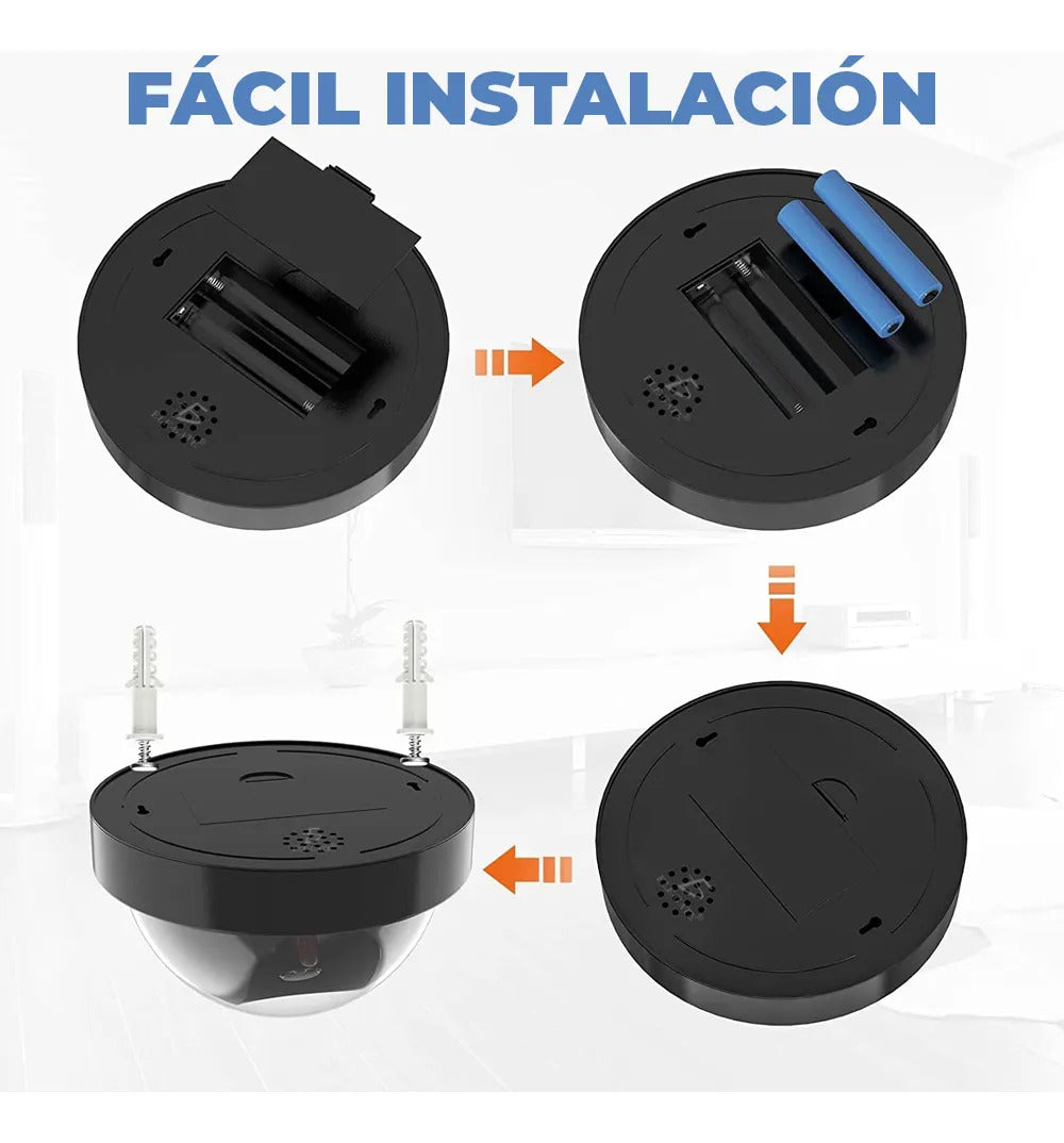 Cámara De Seguridad Falsa Aspecto Realista Con Luz Led Roja