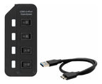 Hub Usb 3.0 Ele-gate 4 Puertos Con Interruptores Led