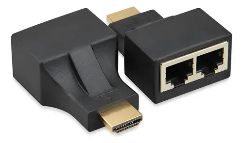 Adaptador Extensor Extensores Hdmi 30m Rj45 Utp