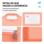Carpeta Portadocumentos Transparente 35 X 41 Cm Con Asa Y Verde