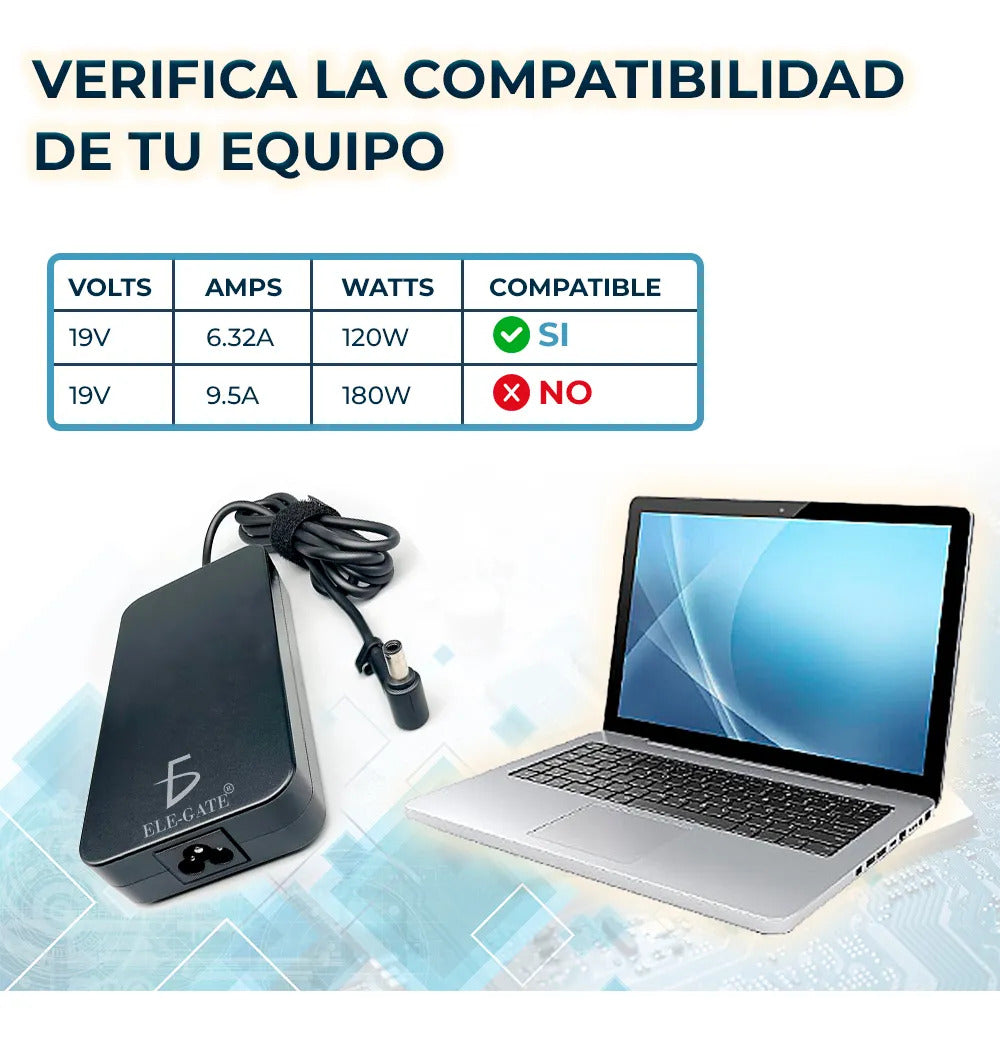 Cargador De Laptop Compatible Con Asus 120w Hu 19v 6.32a