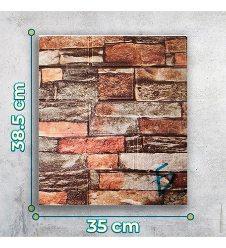 Paneles Xpe Autoadhesivos 10 Pzs Ladrillo Rústico 35 X 38.5