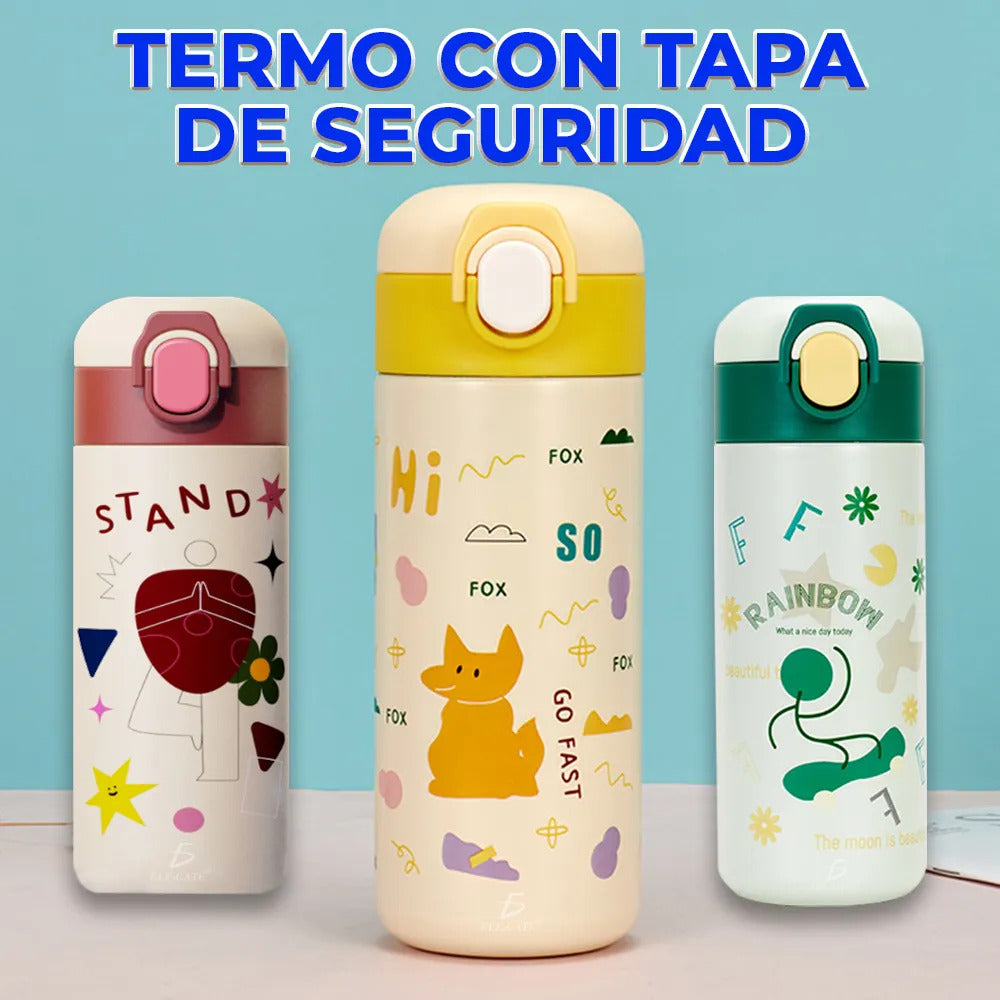 Botella De Agua Aislada Al Vacío De Dibujos Animados De