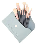 Juego De 10 Brochas Con Estuche Y Cerdas Suaves Y
