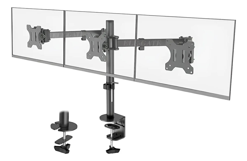 Soporte Triple Para Monitores De 32 Pulgadas - Ergonomía Negro